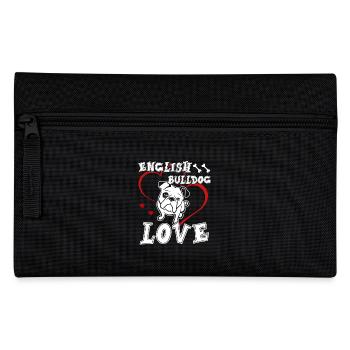 English Bulldog Love Funny English Bulldog - Pencil Case - black - Front
