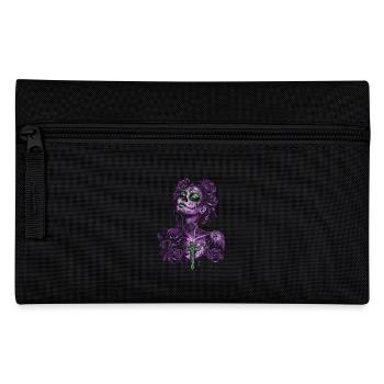 Mystical Catrina with Cross for Dia de los Muertos - Pencil Case - black - Front