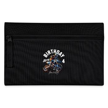 Motocross 4th Birthday - Pencil Case - black - Front