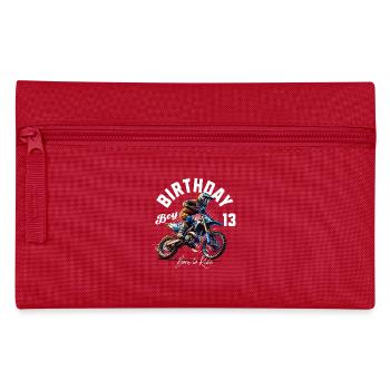 Motocross 13th Birthday - Pencil Case - red - Front