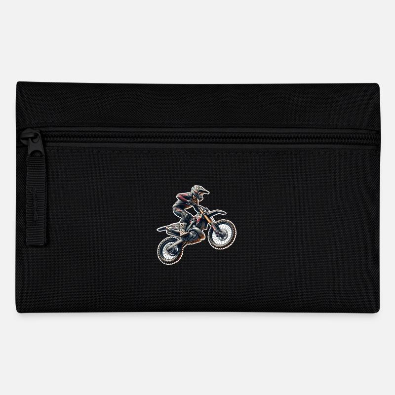 Motocross - Federtasche - Schwarz