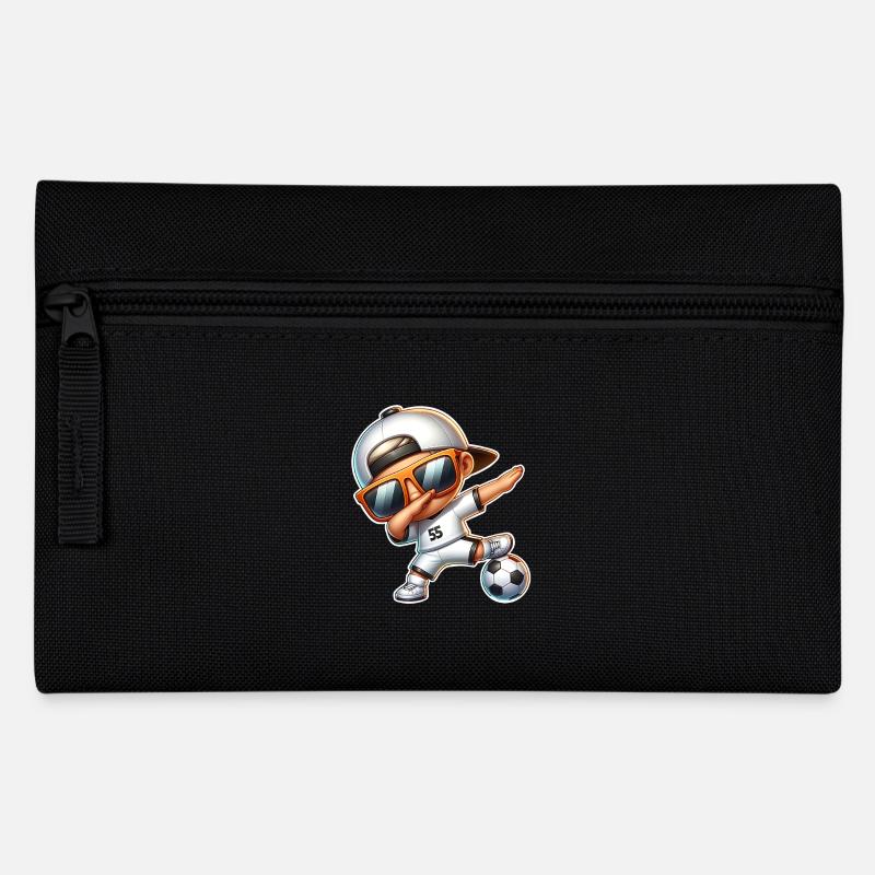 Fußball Cooler Fußballer Dabbing - Federtasche - Schwarz