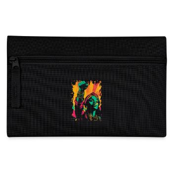 Kriegerisches Heritage Black History Month Design - Federtasche - Schwarz - Vorne