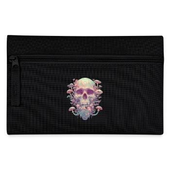 Totenschädel Pilze Totenkopf Grunge Cottagecore - Federtasche - Schwarz - Vorne