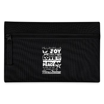 Christmas Joy Love Peace Merry Christmas - Pencil Case - black - Front