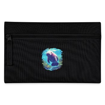 Seekuh Manatees Manatee - Federtasche - Schwarz - Vorne