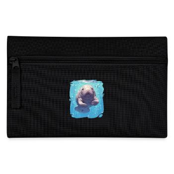 Seekuh Manatees Manatee - Federtasche - Schwarz - Vorne