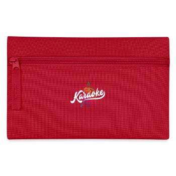 Buntes Karaoke-Mikrofon-Design - Federtasche - Rot - Vorne