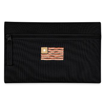 Speck Amerikanische Flagge Schweinefleisch Speck - Federtasche - Schwarz - Vorne