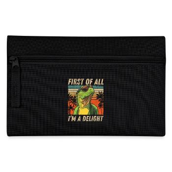Retro Iguana Sunset Lustiges Sarkastisches Design - Federtasche - Schwarz - Vorne