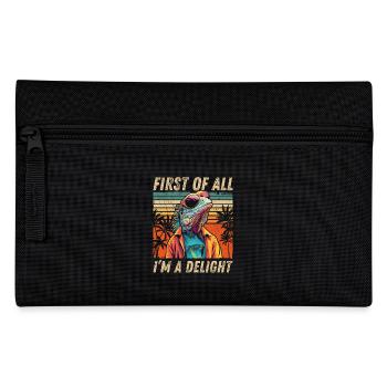 Sarkastisches Iguana - Vintage Sunset Style - Federtasche - Schwarz - Vorne