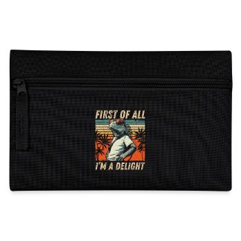 Freches Iguana - Tropischer Sunset Stil - Federtasche - Schwarz - Vorne