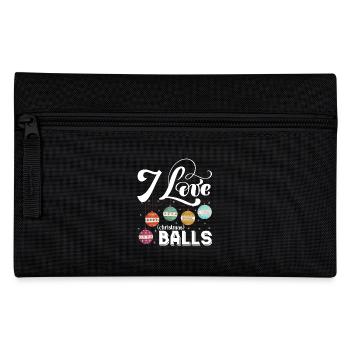 I Love Christmas Balls - Pencil Case - black - Front
