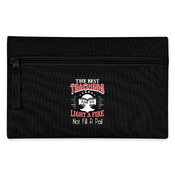 Teacher The Best Teachers Aim To Light A Fire - Pencil Case - black - Front