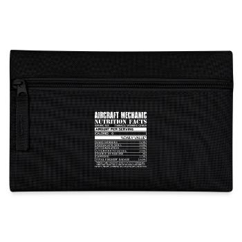 Aircraft Mechanic Nutrition Facts - Pencil Case - black - Front