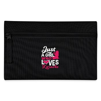 A girl who loves karaoke - Pencil Case - black - Front