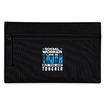 Social worker's life is hard, but you're harder - Pencil Case - black - Front