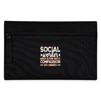 Les travailleurs sociaux agissent avec compassion - Trousse - noir - Devant