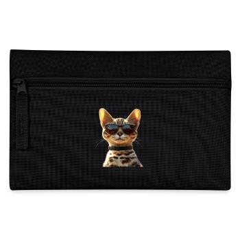Savannah Katze Cat Mama Süße Serval Leopard Katzen - Federtasche - Schwarz - Vorne