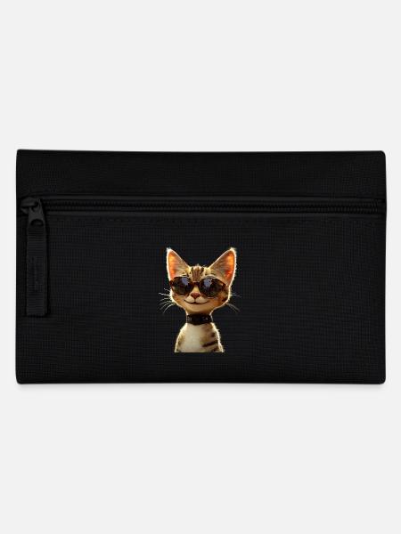 Savannah Katze Cat Mama Süße Serval Leopard Katzen - Federtasche - Schwarz