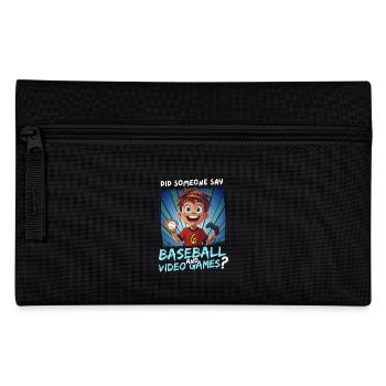 6. Geburtstag Baseball und Gaming für 6 Jährige - Federtasche - Schwarz - Vorne