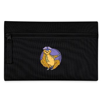 Faules Nickerchen Faultier Polizei Faultier - Federtasche - Schwarz - Vorne