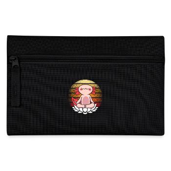 Kawaii Meditation Yoga Axolotl - Federtasche - Schwarz - Vorne