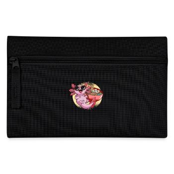 Mexican Salamander Kawaii Ramen Axolotl - Pencil Case - black - Front