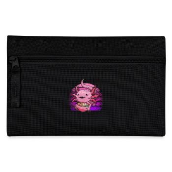 Mexican Salamander Kawaii Ramen Axolotl - Pencil Case - black - Front