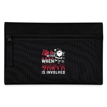 Christmas Life Is Better When Santa Is Involved - Pencil Case - black - Front
