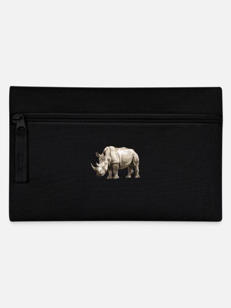 Rhino Rhinos Rhino - Pencil Case - black
