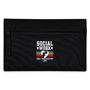 Social work has touched my life - Pencil Case - black - Front
