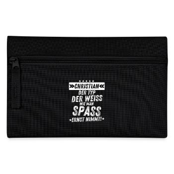 Christian Spruch Humorvolles Shirt Männer Spaß - Federtasche - Schwarz - Vorne