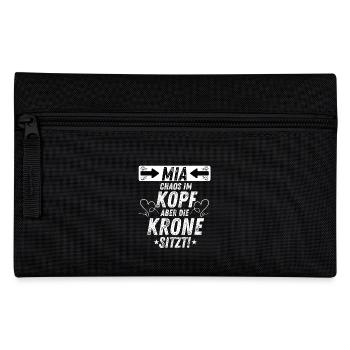 MIA Chaos Krone Frauen Empowerment Humor - Federtasche - Schwarz - Vorne