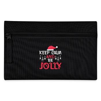 Christmas Keep Calm And Be Jolly - Pencil Case - black - Front