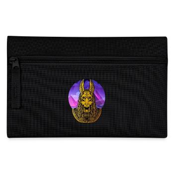 Hieroglyphen Anubis Ägyptische Mythologie - Federtasche - Schwarz - Vorne