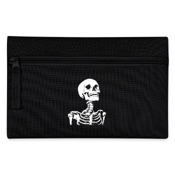 Skelett Totenkopf Gothic - Federtasche - Schwarz - Vorne