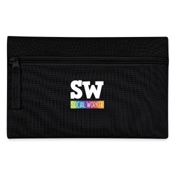SW Sozialarbeiter Regenbogen - Federtasche - Schwarz - Vorne
