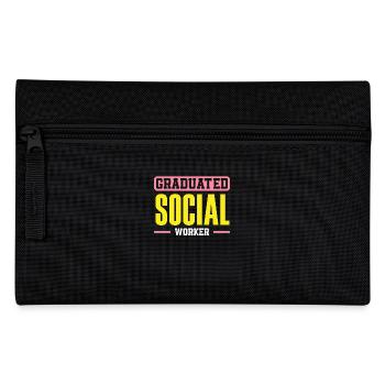 Graduated Social Worker Proudly Show - Pencil Case - black - Front