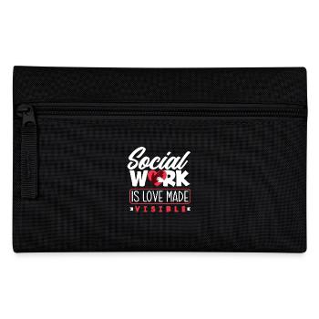 Le travail social, c’est l’amour visible - Trousse - noir - Devant