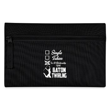 In A Relationship With Baton Twirling - Pencil Case - black - Front