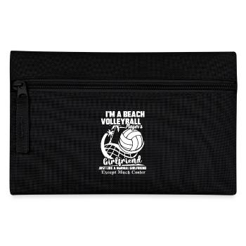 Beach Volleyball Girlfriend Cooler - Pencil Case - black - Front