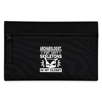 Archaeologist I've Got Skeletons In My Closet - Pencil Case - black - Front