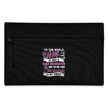 Cake Decorator Cake Decorator Is My World - Pencil Case - black - Front