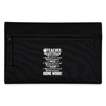 Teacher Ask Student A Few Questions - Pencil Case - black - Front