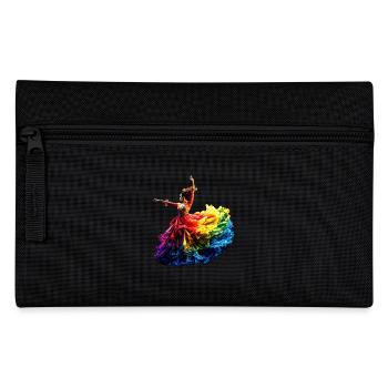 Flamenco Dancer Rainbow Colorful Dress Dancing - Pencil Case - black - Front