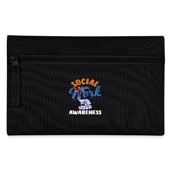 Social Work Awareness Elephant Balloons - Pencil Case - black - Front