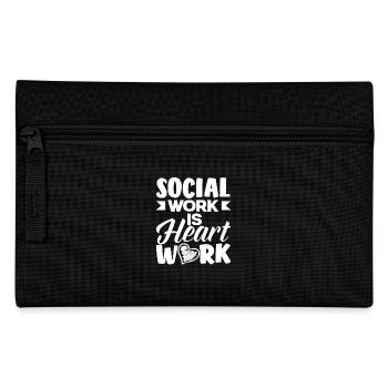 Social work is heart work - Pencil Case - black - Front