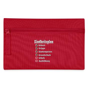 Schule Kind Schulabschluss Geschenk Teenager - Federtasche - Rot - Vorne