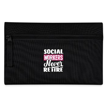 Social workers never stop - Pencil Case - black - Front